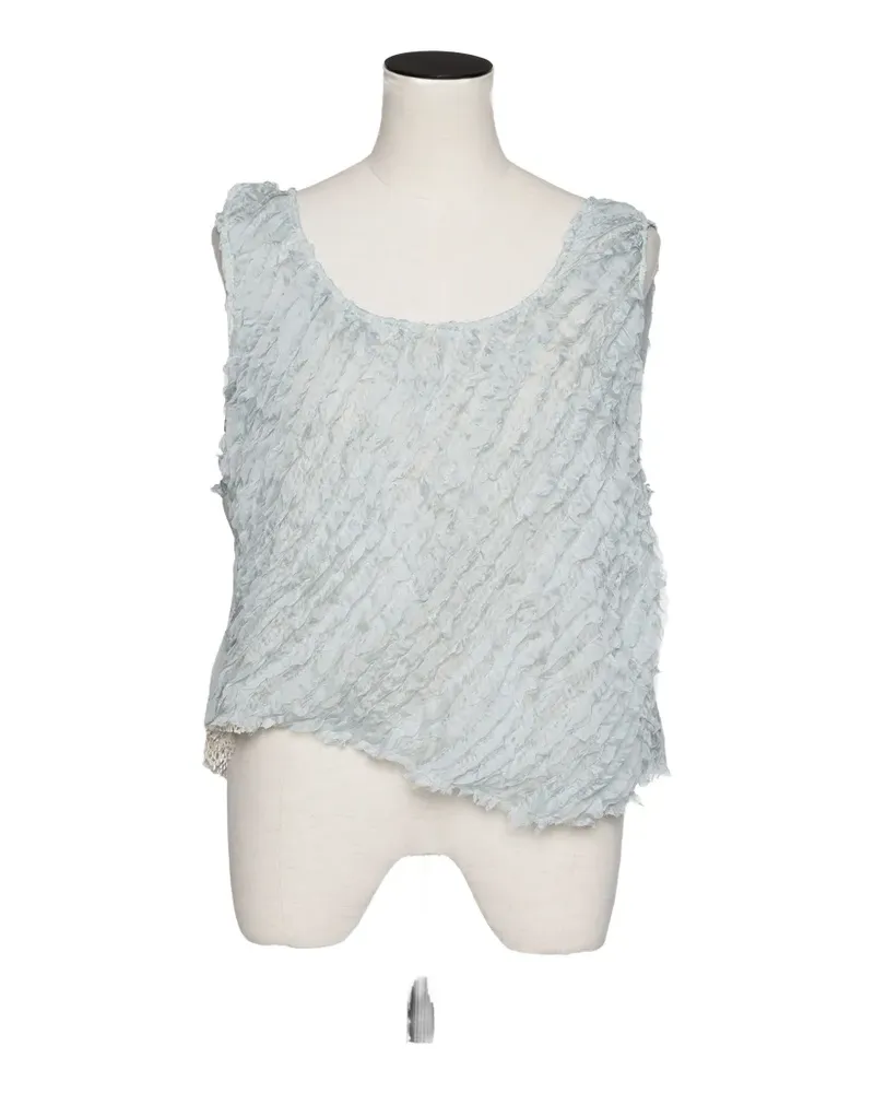 Muller of Yoshiokubo ruffled lace-trim blouse - Blau Blau