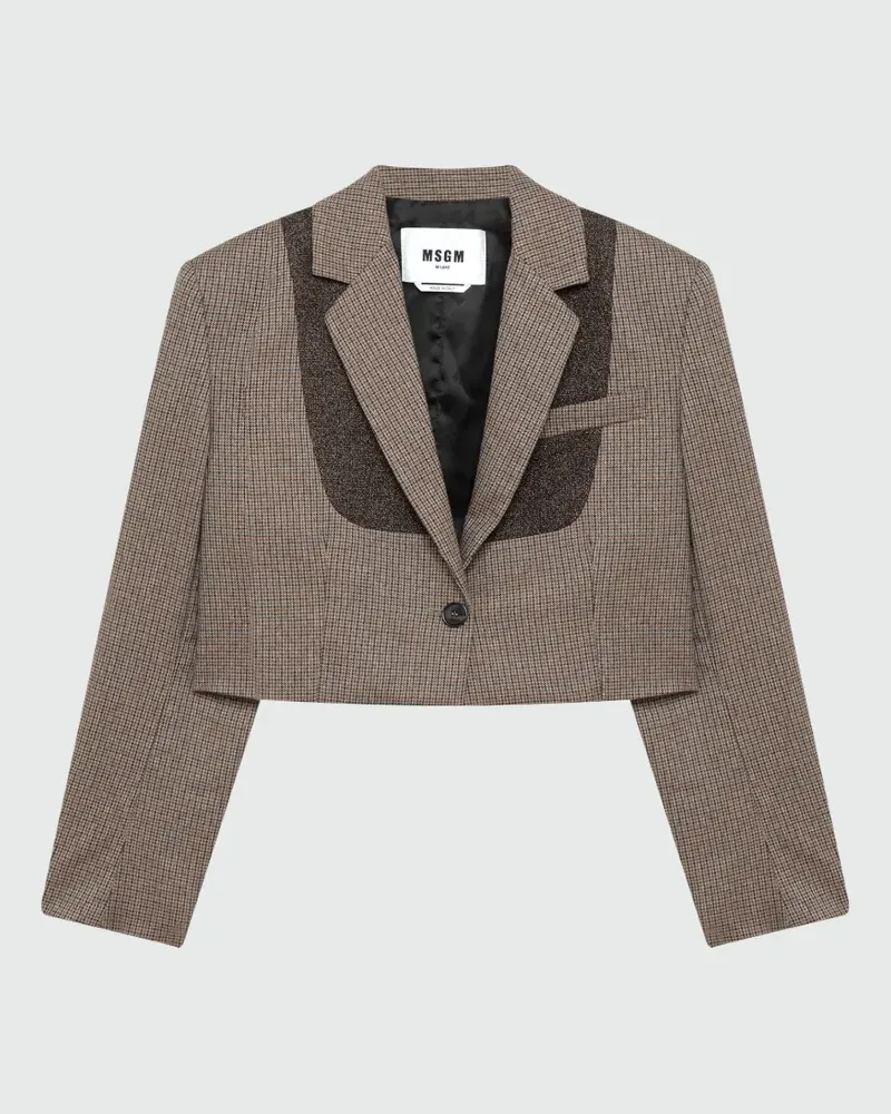 MSGM Jacke mit Karomuster - Braun Braun