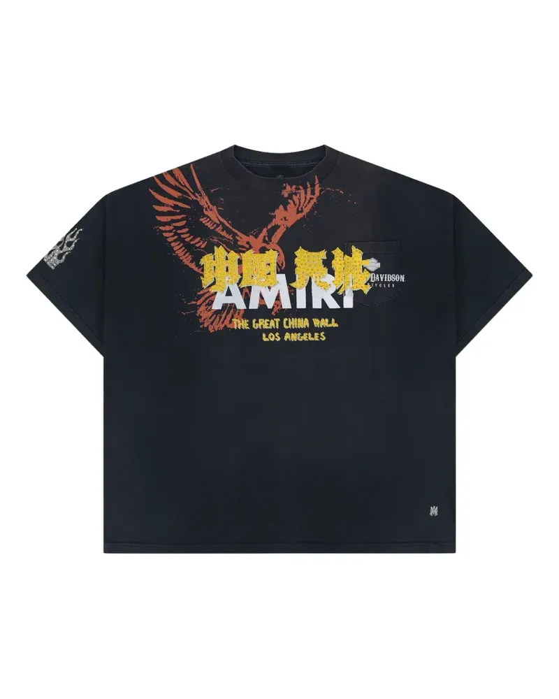 Amiri T-Shirt mit Kristallen - Schwarz Schwarz