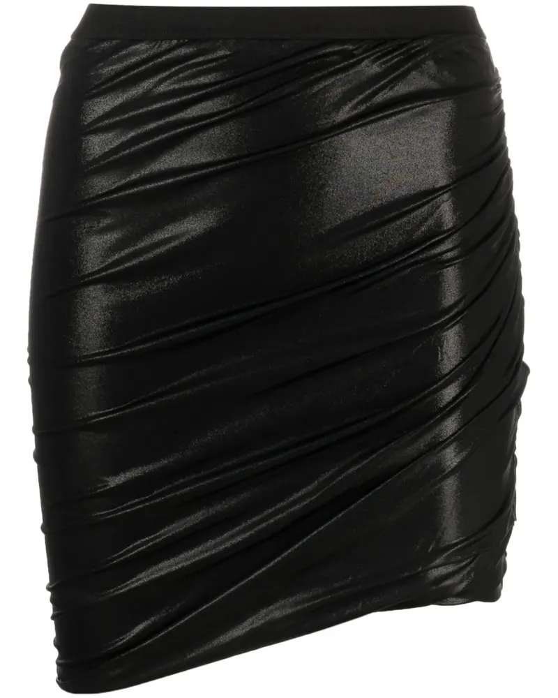 Rick Owens Lilies Drapierter Minirock - Schwarz Schwarz