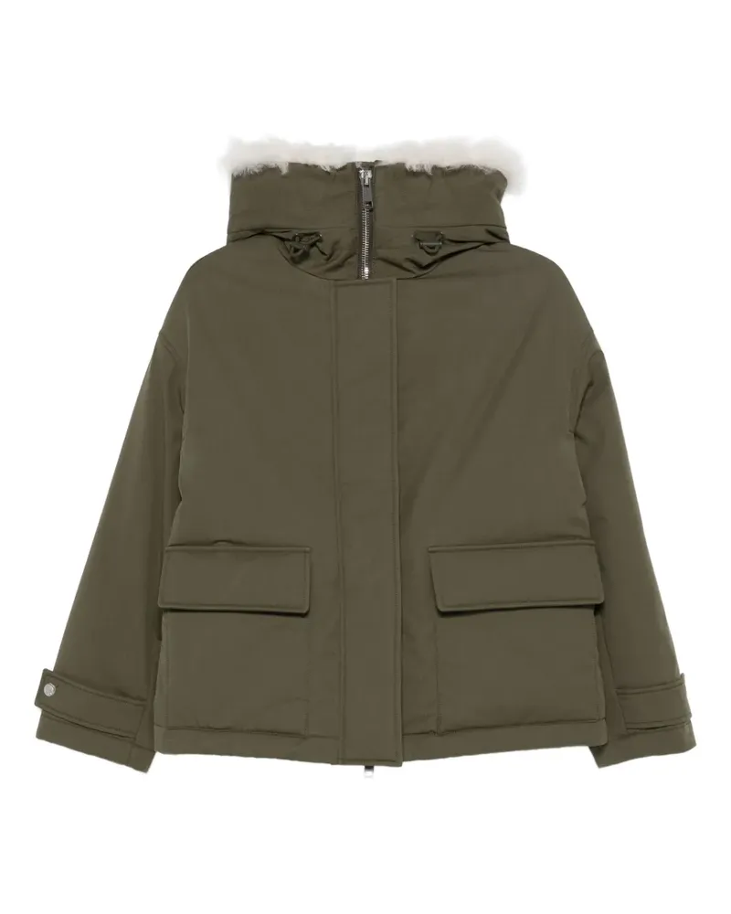 Yves Salomon Kapuzenjacke mit aufgesetzter Tasche - Grün Grün