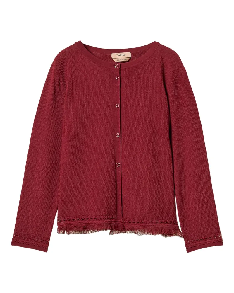 Twin-Set Cardigan mit Fransen - Rot Rot