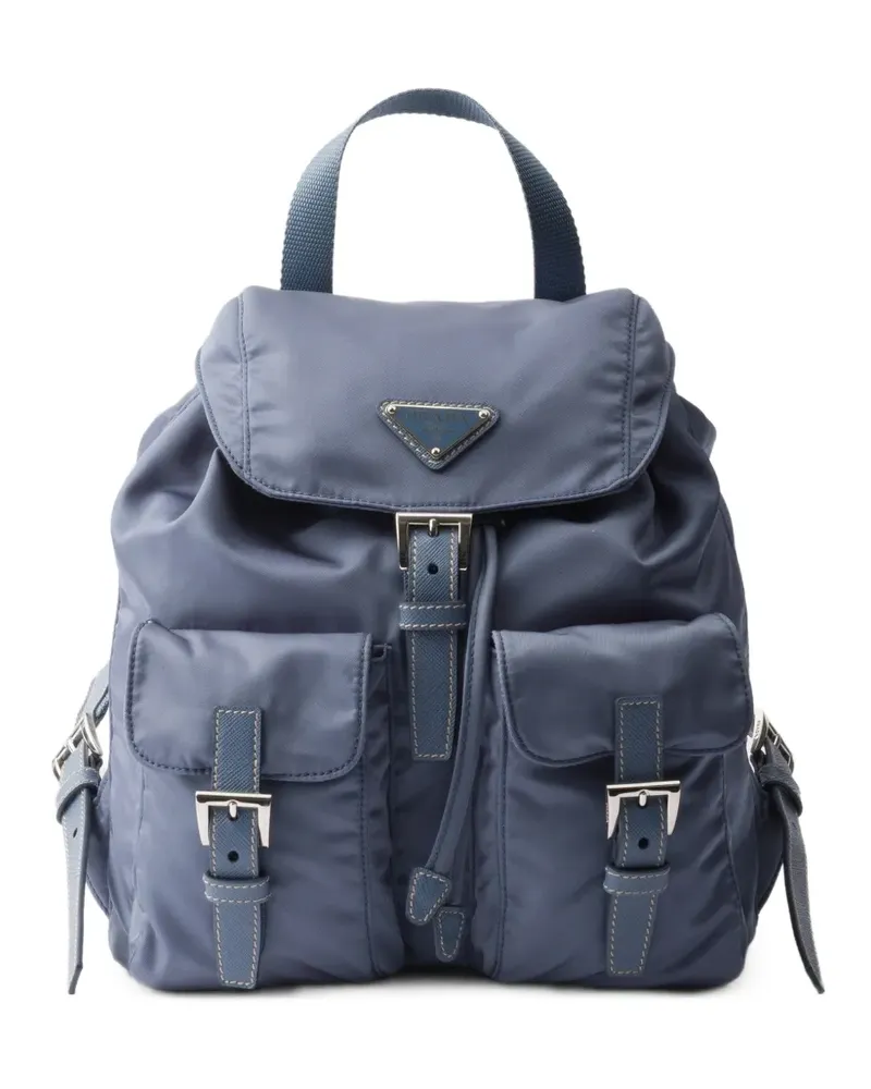 Prada Kleiner Re-Nylon Rucksack - Blau Blau