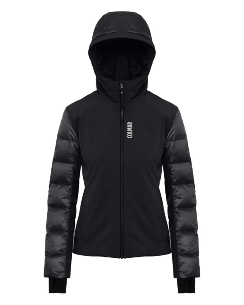 Colmar quilted-sleeves hooded jacket - Schwarz Schwarz