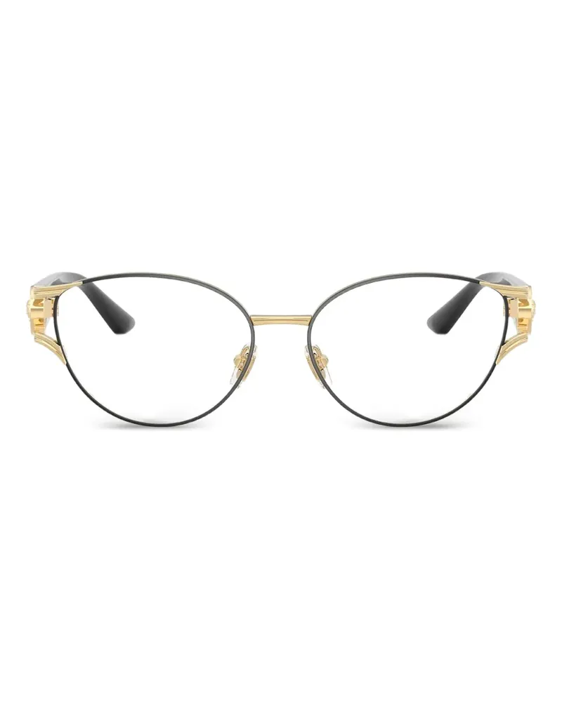Versace Brille mit Medusa-Detail - Schwarz Schwarz