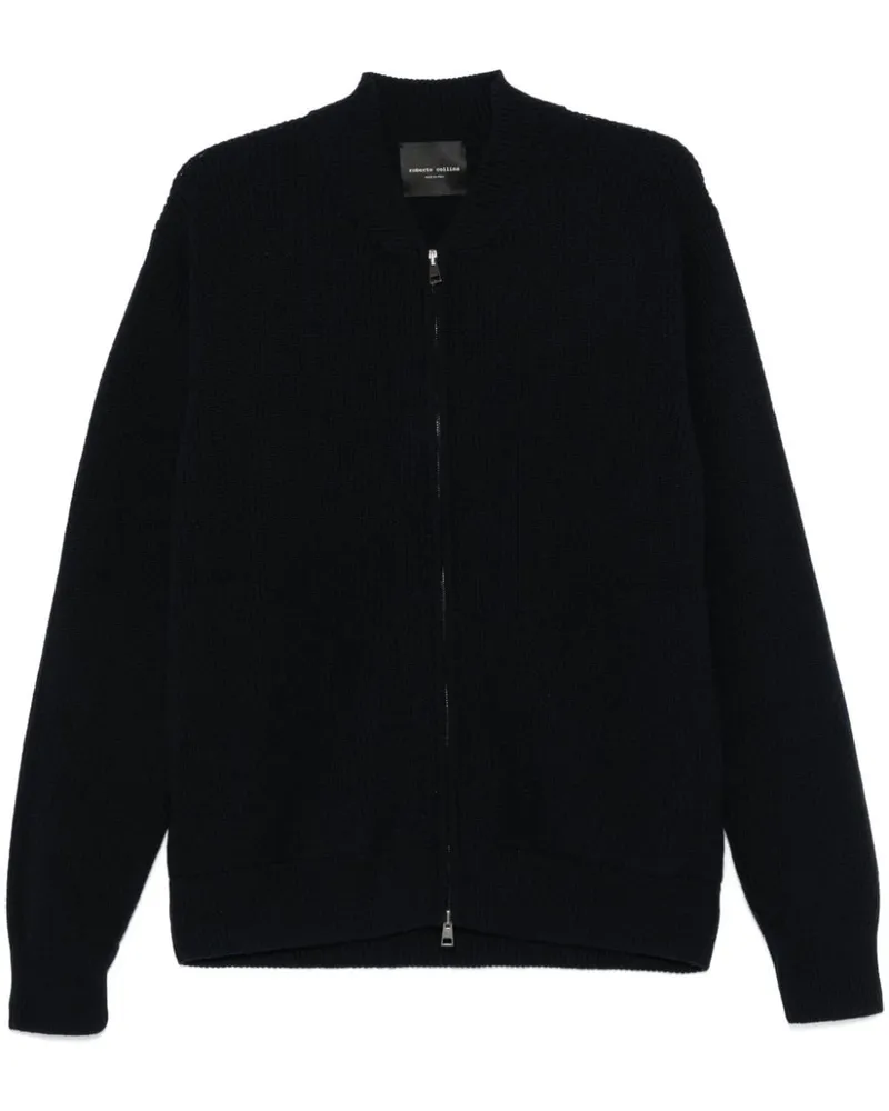 Roberto Collina Cardigan aus Merinowolle - Blau Blau