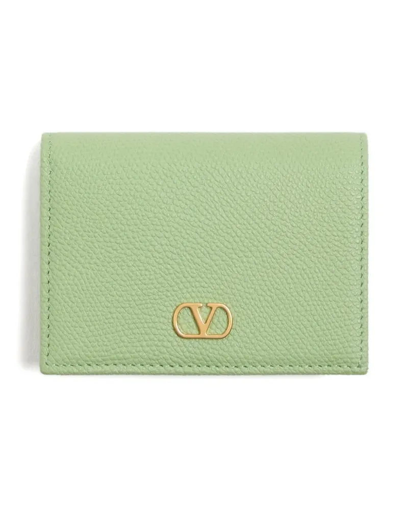 Valentino Garavani VLogo Signature grainy calfskin wallet - Grün Grün