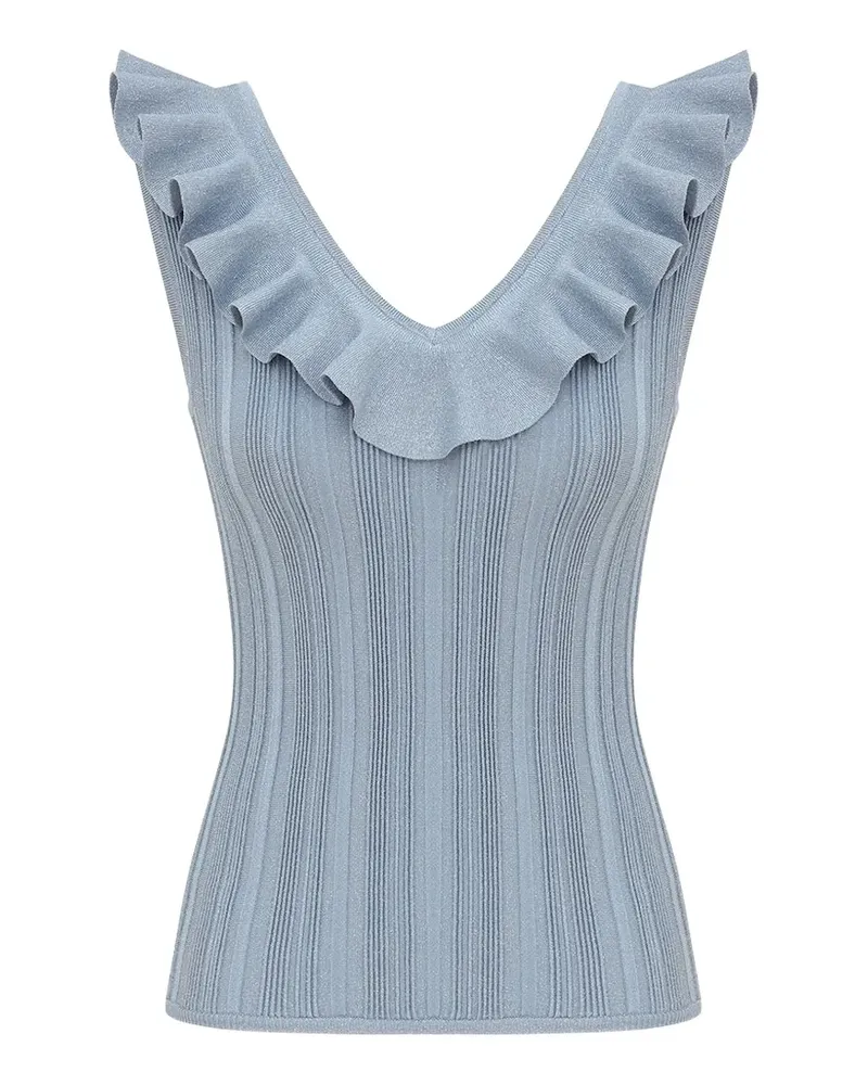 Zimmermann Aster ruffled top - Blau Blau