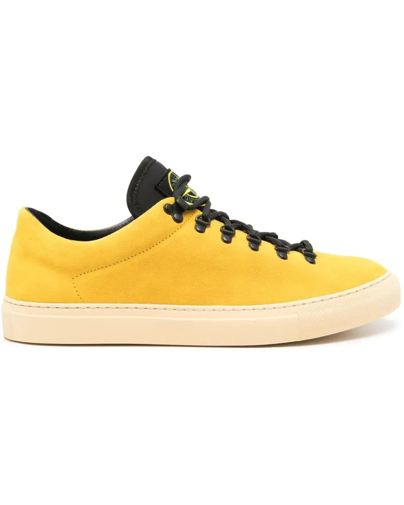 Stone Island Sneakers mit Kompass-Motiv Gelb