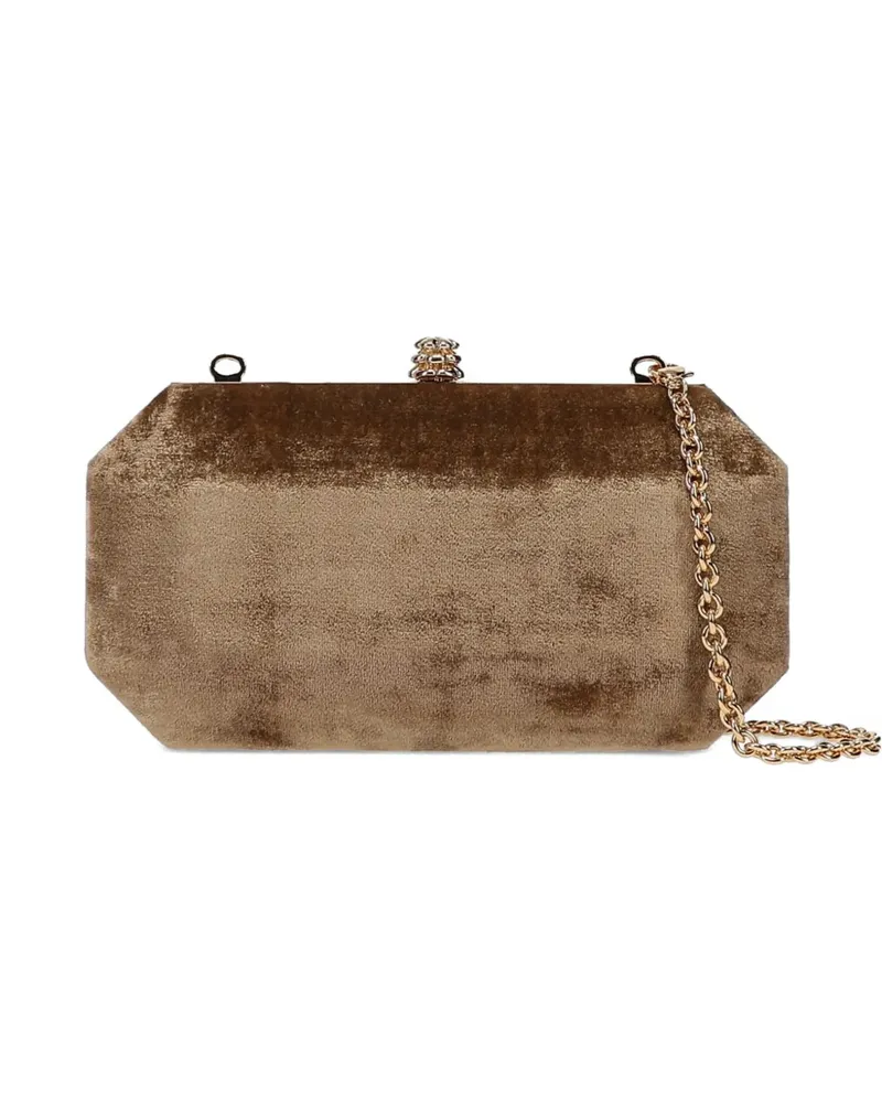Tyler Ellis small Perry crushed texture clutch bag - Braun Braun