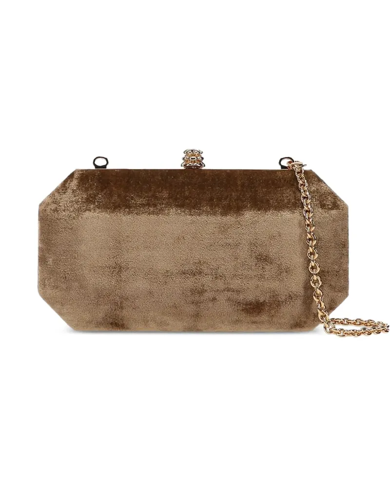 Tyler Ellis Kleine Perry Clutch mit Crushed-Struktur - Braun Braun