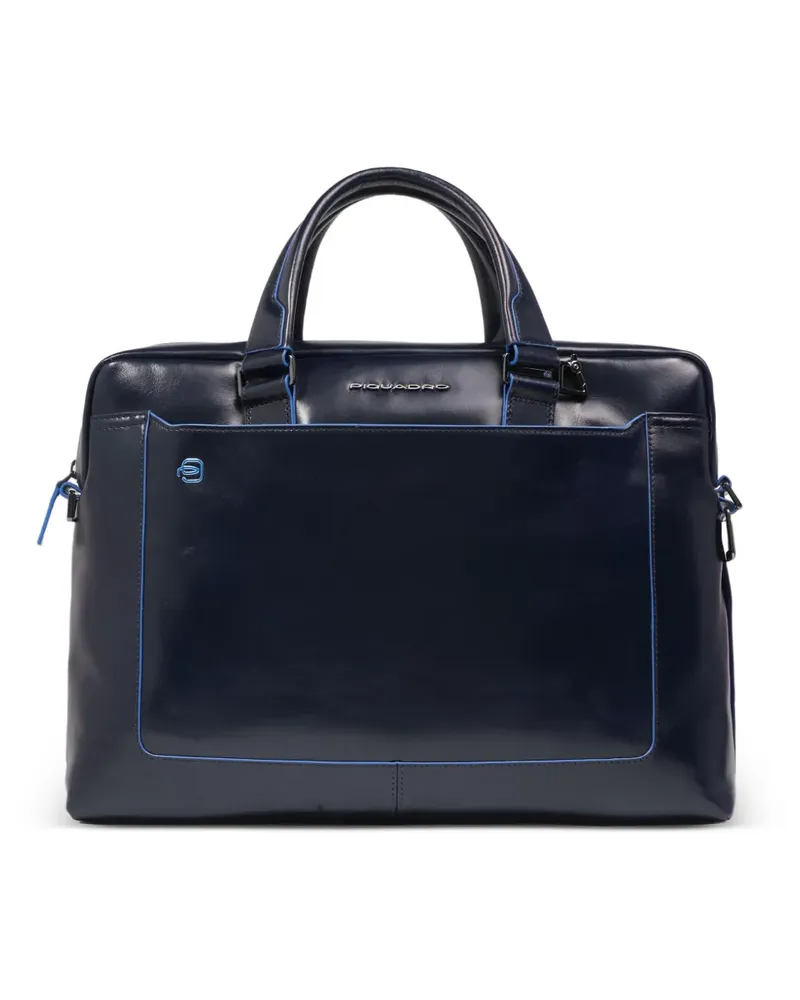 Piquadro leather laptop bag - Blau Blau
