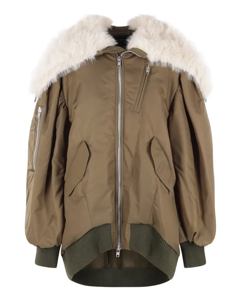 Simone Rocha Bomberjacke mit Faux-Fur-Besatz - Braun Braun