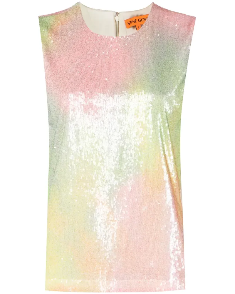 Stine Goya Top mit Pailletten - Orange Orange