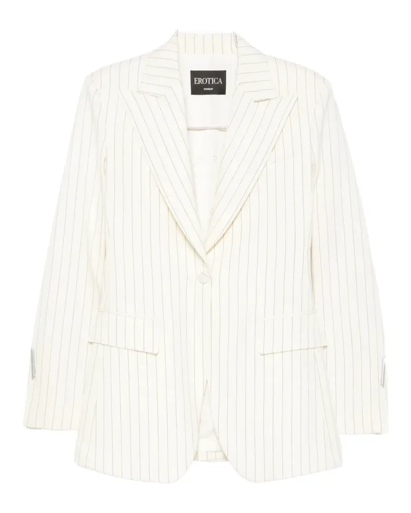 Dondup pinstripe-pattern peaked-lapel blazer - Nude Nude