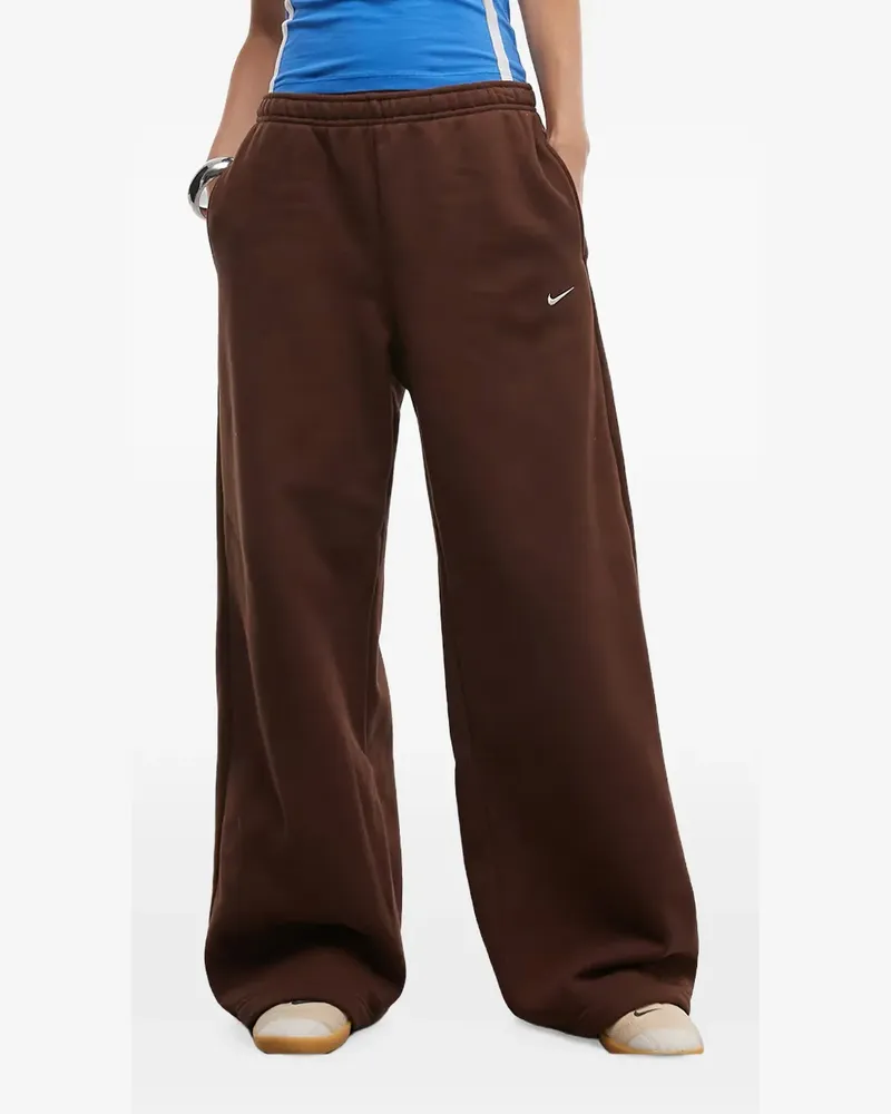 Nike Studio Fleece-Jogginghose mit weitem Bein - Braun Braun