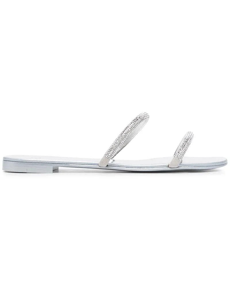 Giuseppe Zanotti Sandalen mit Kristallen - Silber Silber