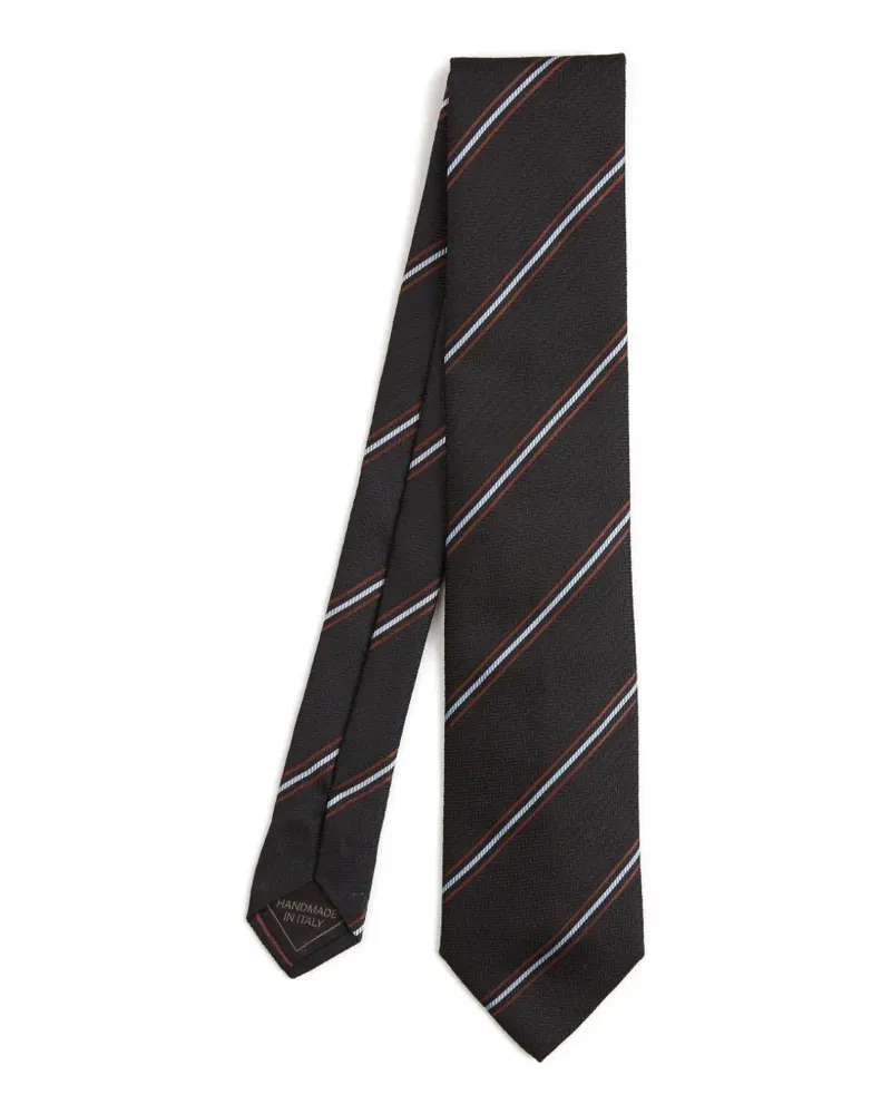 Brioni striped jacquard tie - Braun Braun