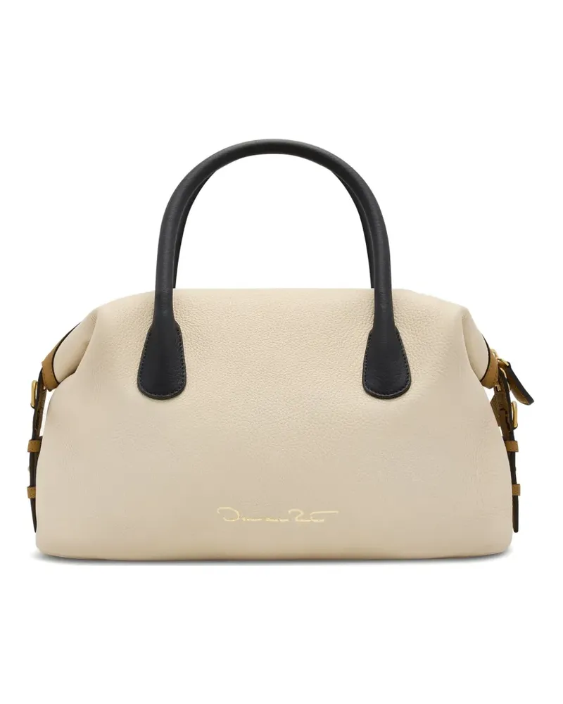 Oscar de la Renta Handtasche mit Logo-Print - Nude Nude