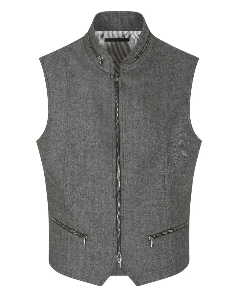 Giorgio Armani zip-up gilet - Grau Grau