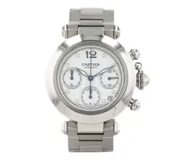 1990s Chrono Pasha Date Window 36mm - Silber