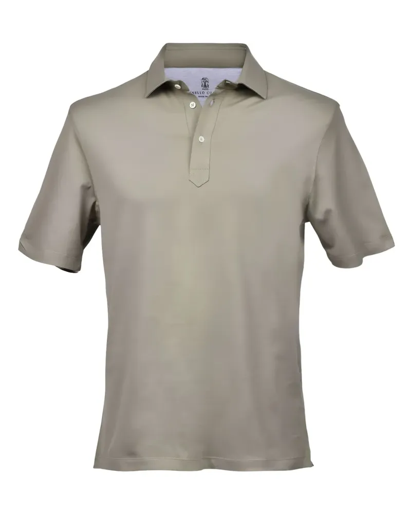 Brunello Cucinelli Kurzärmeliges Poloshirt - Grün Grün