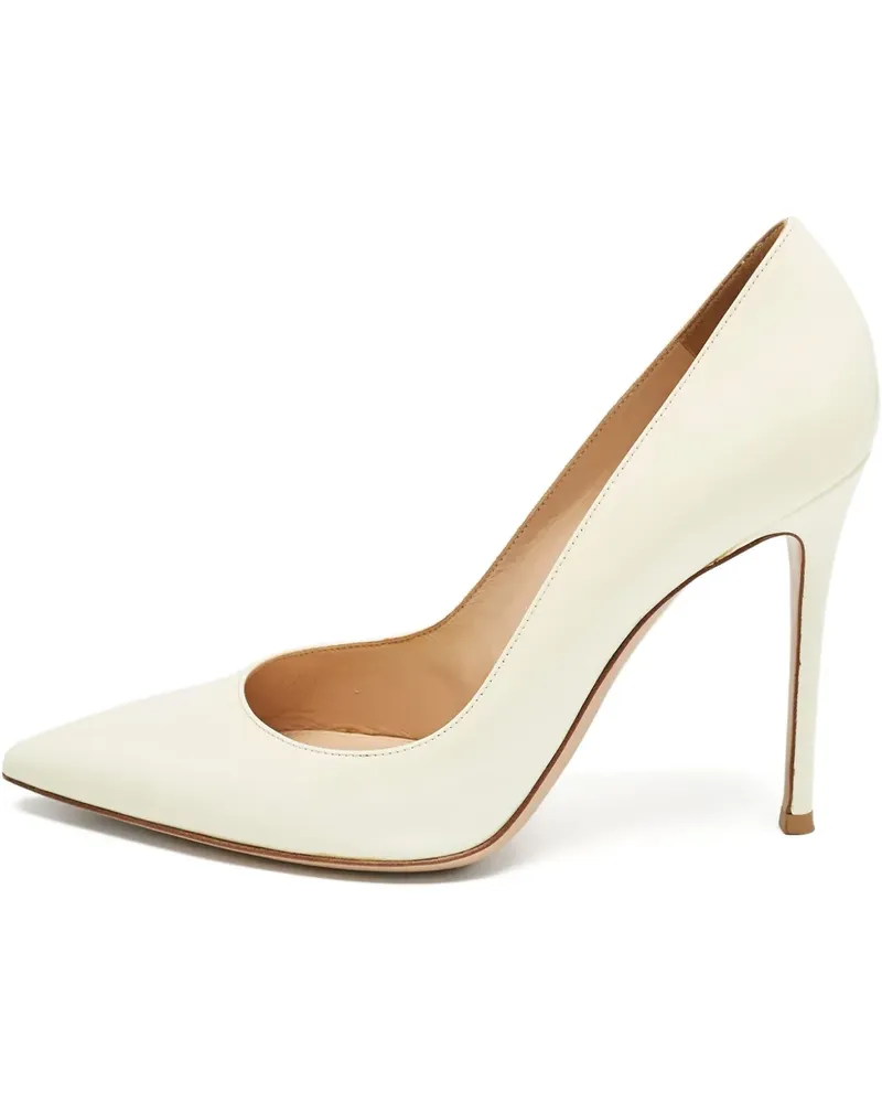 Gianvito Rossi Pumps mit spitzer Kappe 105mm - Weiß Weiß
