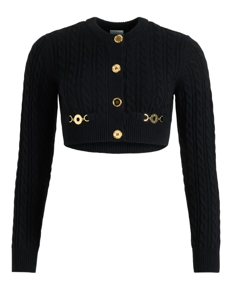 Patou Cardigan mit Zopfmuster - Schwarz Schwarz