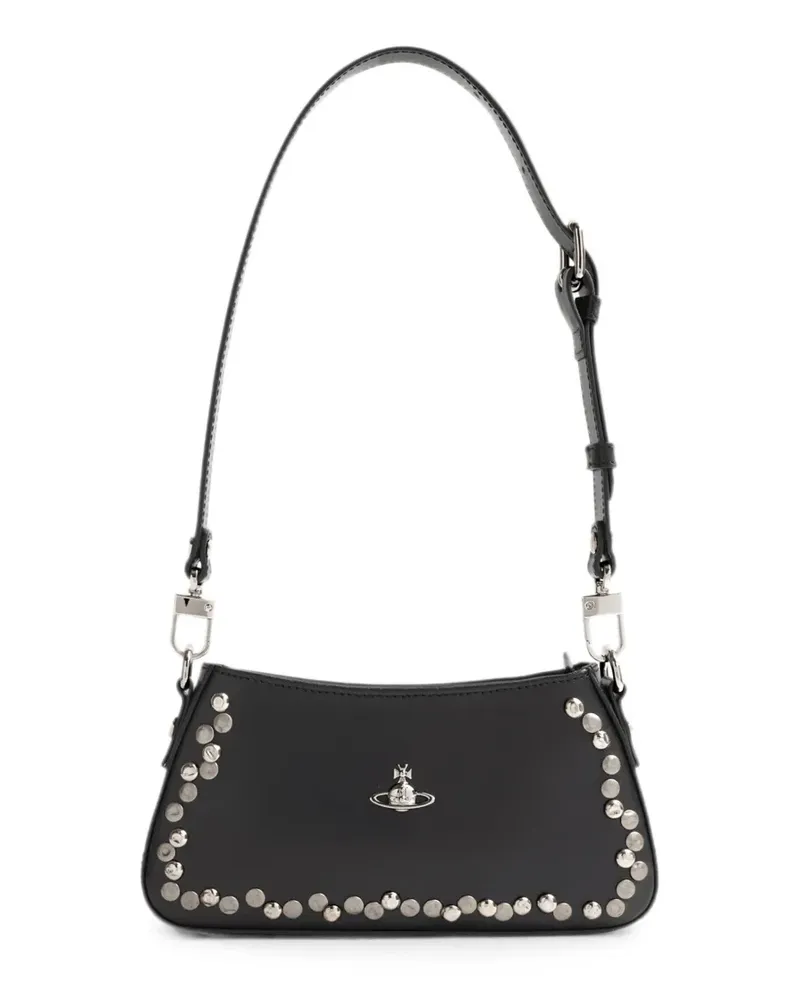 Vivienne Westwood Tasha studded leather shoulder bag - Schwarz Schwarz