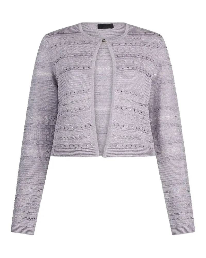 Liu Jo openwork knitted cardigan - Grau Grau