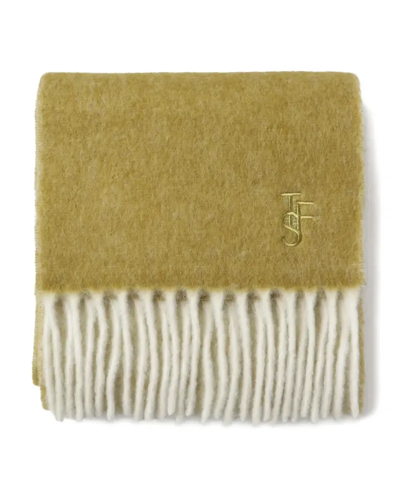 FRANKIE Shop Zweifarbiger Ester Schal - lime - Gelb Gelb