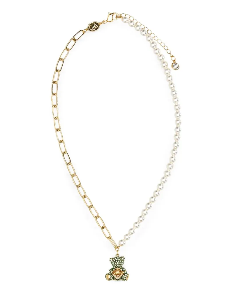 Swarovski Halskette mit Teddy - Gold Gold