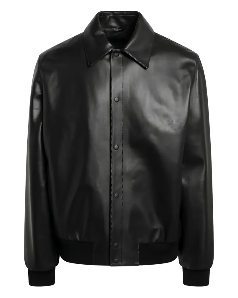 Fendi Jacke aus Schafsleder mit Schriftzug - Schwarz Schwarz