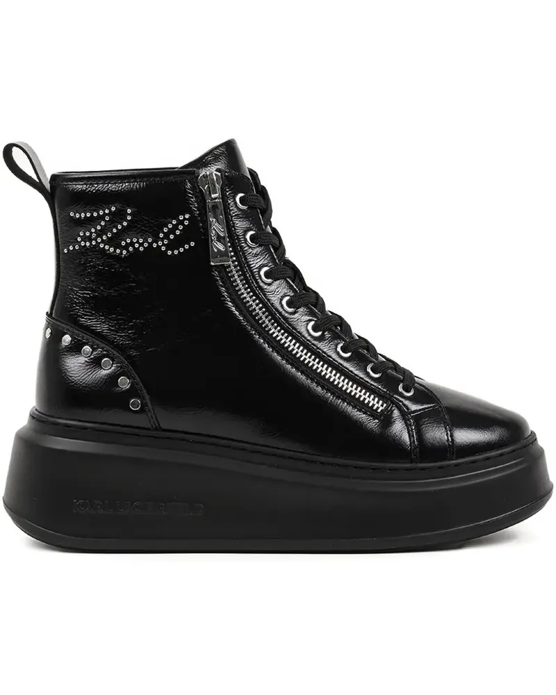 Karl Lagerfeld Sneakers mit Nieten - Schwarz Schwarz