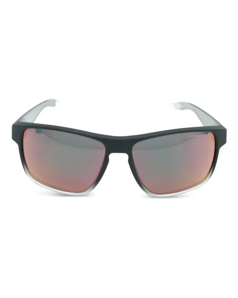 Nike Sonnenbrille mit eckigem Gestell - Schwarz Schwarz