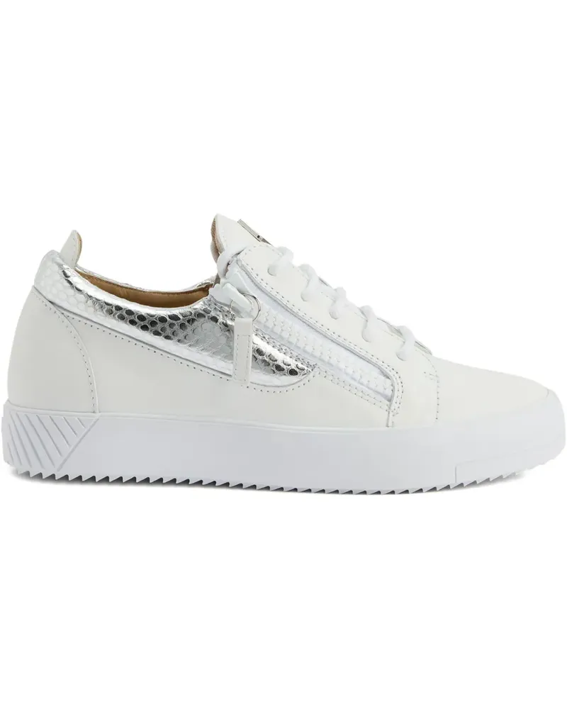 Giuseppe Zanotti Gail Sneakers mit Reißverschlussdetail - Weiß Weiß