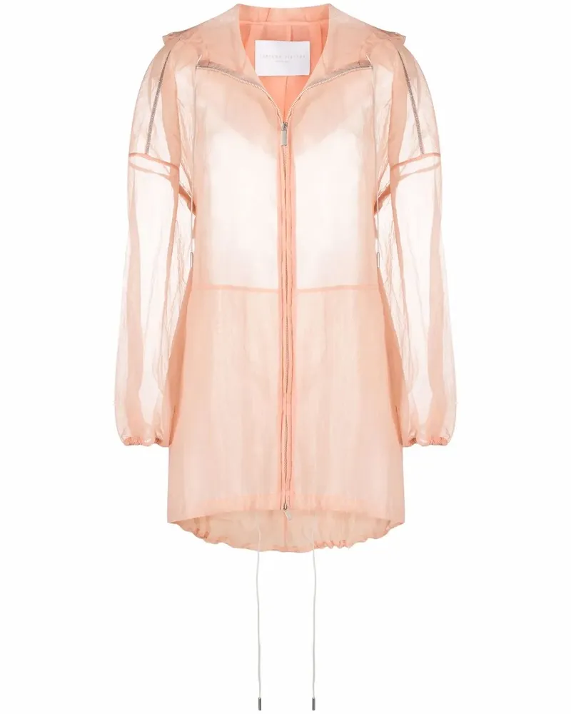Fabiana Filippi Transparenter Kapuzenparka - Rosa Rosa
