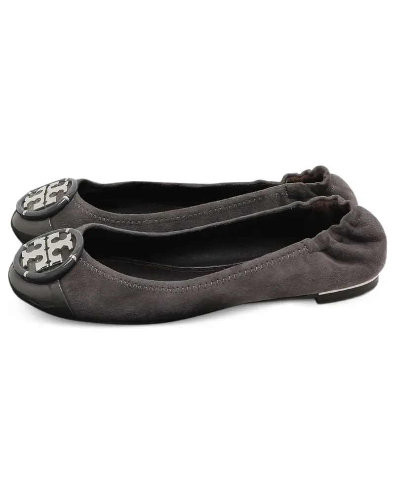 Tory Burch Reva Ballerinas aus Lackleder - Grau Grau