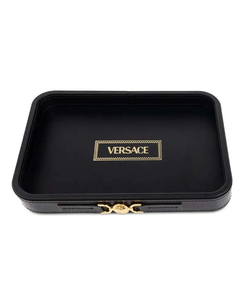 Versace Medusa '95 Tablett aus Leder - Schwarz Schwarz