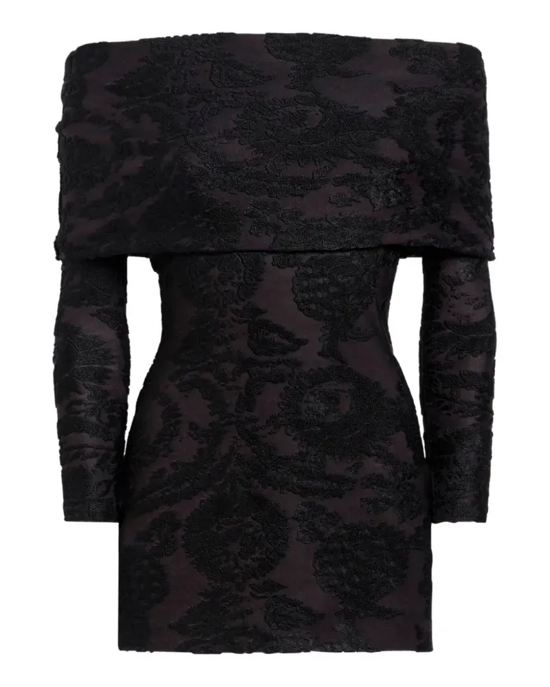 Etro sweater in chenille jacquard with Paisley foliage motif - Violett Violett