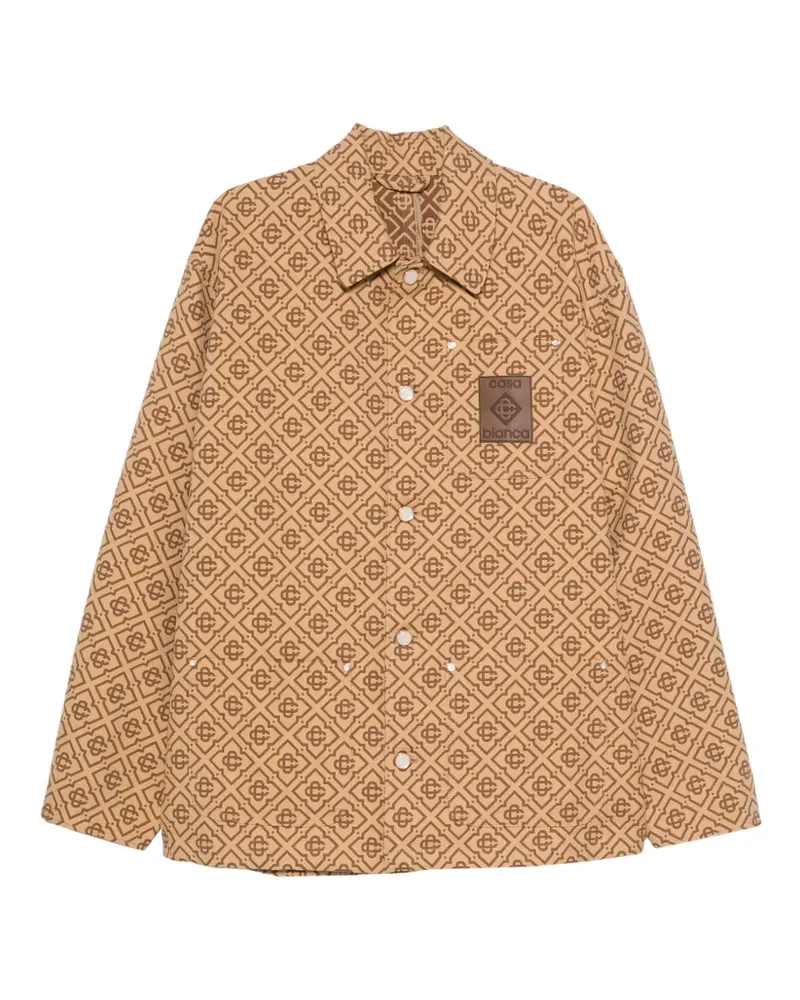 Casablanca Paris Jacke mit Monogramm-Print - Braun Braun