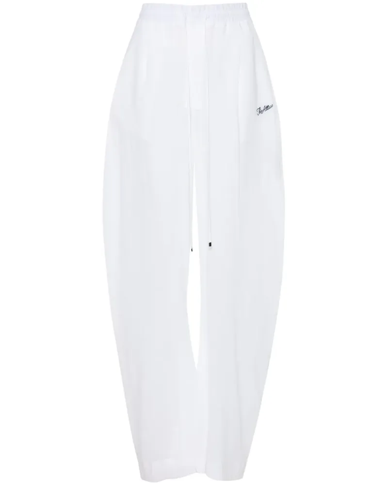ATTICO Hose mit Logo-Stickerei - Weiß Weiß