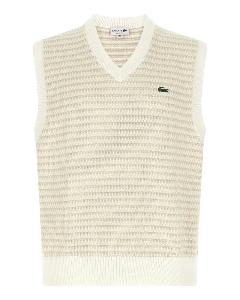 Lacoste Pullunder mit V-Ausschnitt - Nude Nude