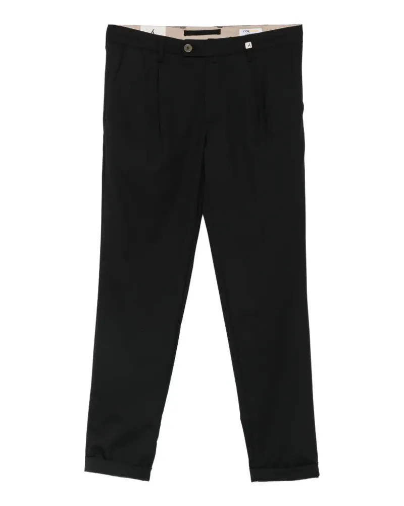 MYTHS Plissierte Hose mit Umschlag - Schwarz Schwarz