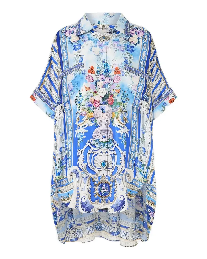 Camilla Ottoman Opulence oversized tunic - Blau Blau