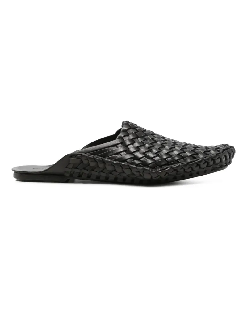 The Row Gewebte Mules - Schwarz Schwarz