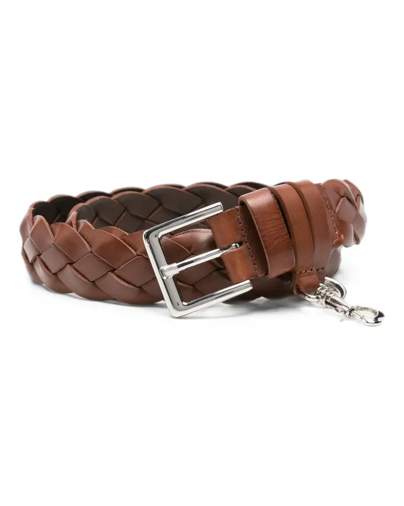 CORDERA braided leather belt - Braun Braun