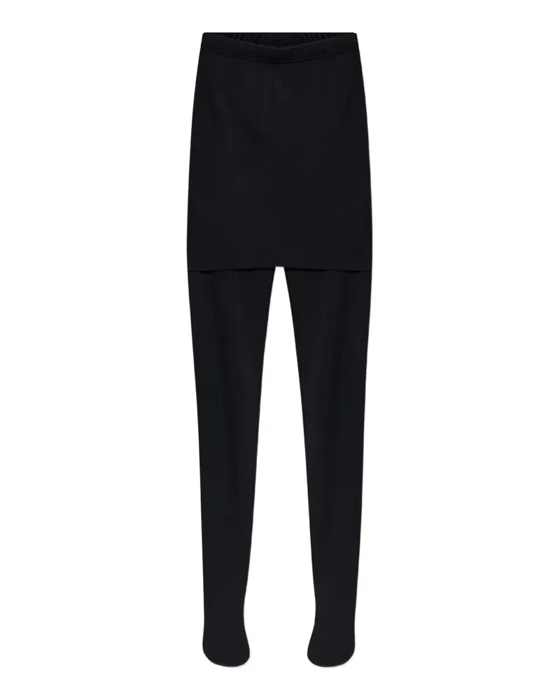VETEMENTS logo-embroidered leggings - Schwarz Schwarz