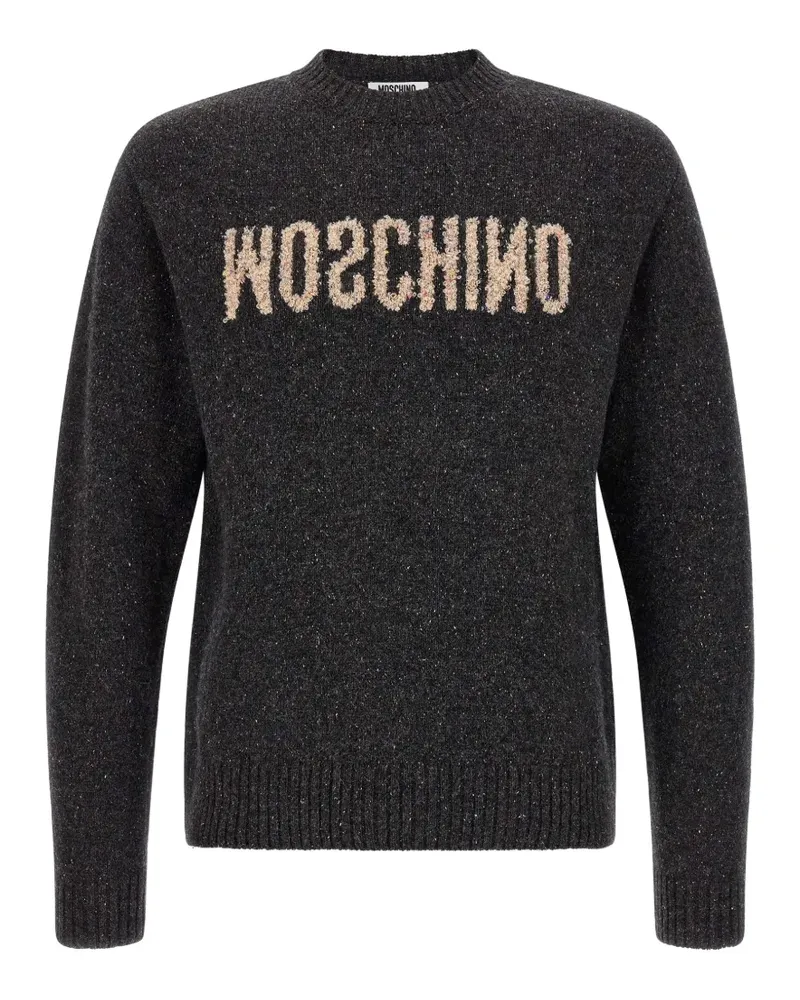 Moschino Pullover mit Bouclé-Stickerei - Grau Grau