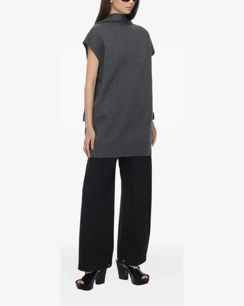 Carven Minikleid mit Stehkragen - Grau Grau